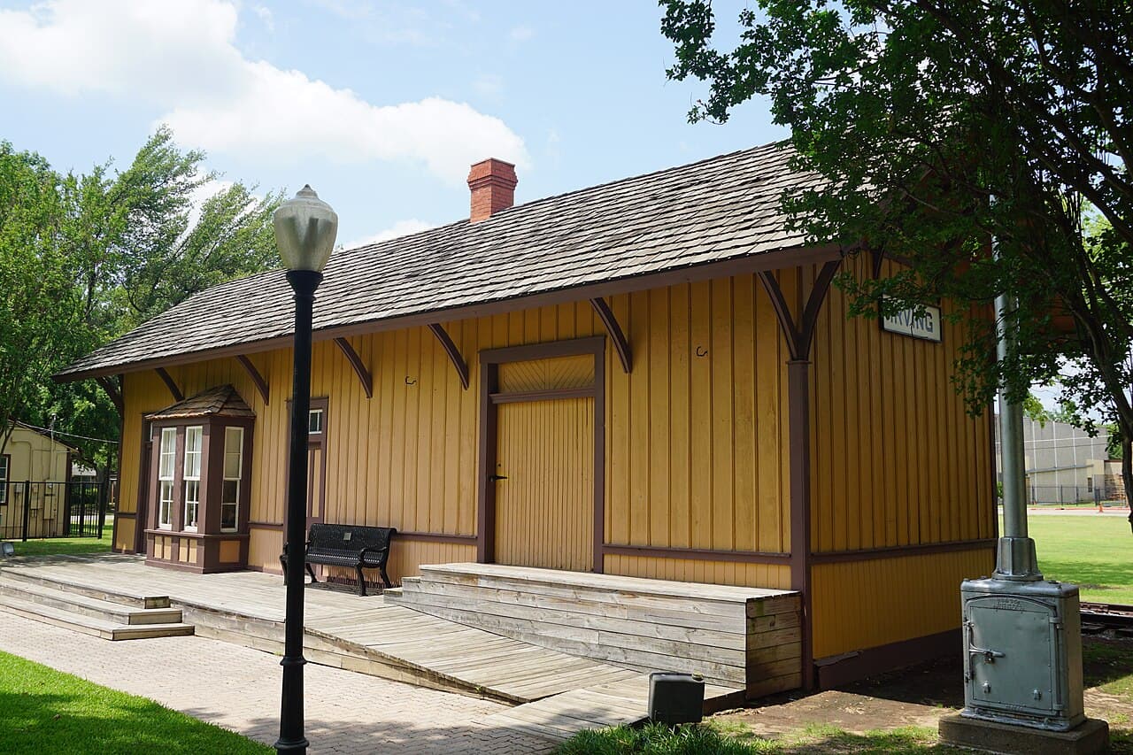 The depot at Heritage Park in Irving, Texas